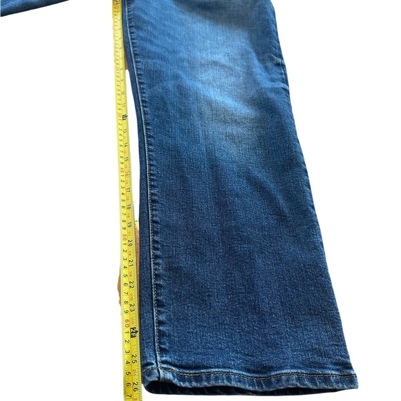 Levi’s Ribcage Straight Ankle Jeans 31x 26 High Rise Button Fly Stretchy Blue - Picture 6 of 11
